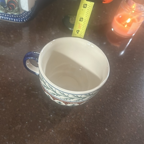 Very nice large soup mug or large mug polish pottery made in Poland - Picture 3 of 4